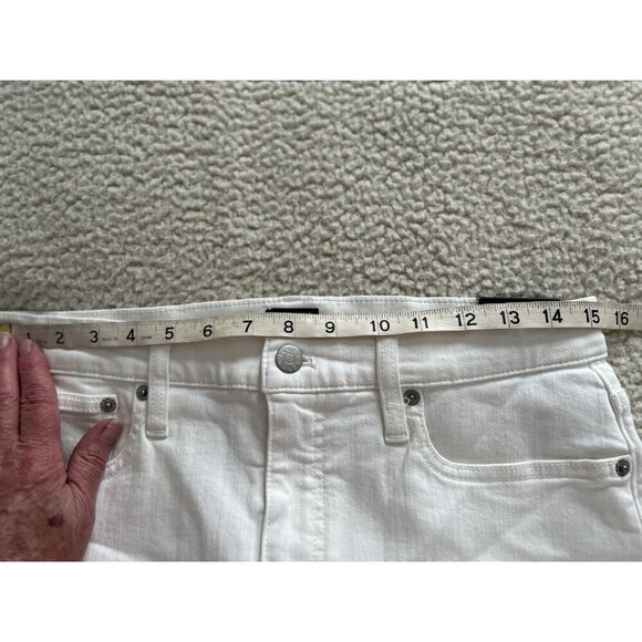 J.CREW Mid-Rise Flare Crop Signature Stretch White Jeans - Picture 10 of 16